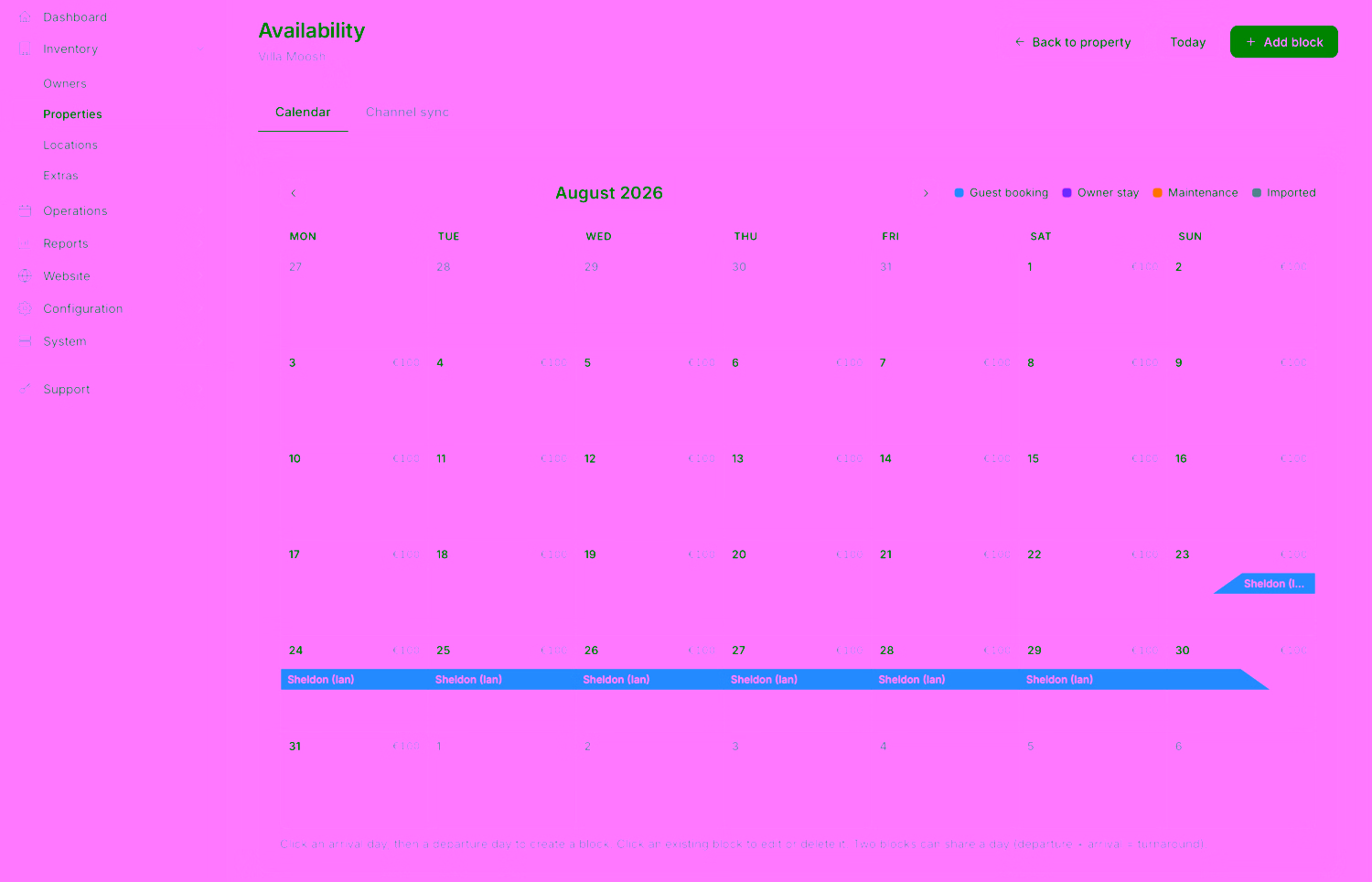 Property Management Websites with Advanced Calendar Availability Management